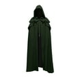 thumbnail image 2 of IDALL Cloak Hoodie Cloak with Hood Party Medieval Multicolor Cape Gothic Long Hooded Cape Poncho Green 4XL, 2 of 5
