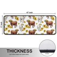 thumbnail image 5 of Kitchen Rugs Sets Of 2,Highland Cow Sunflower Cow Pattern Anti Fatigue Kitchen Mat Rugs Non Slip Washable,Decorative Kitchen Floor Mats for Kitchen,Sink,Laundry,17"x47"+17"x47", 5 of 5