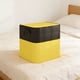 thumbnail image 3 of Bolsa de almacenamiento de gran capacidad con tapa | Organizador plegable de tela no tejida de 90 l para ropa, ropa de cama y juguetes | Diseño negro y amarillo, 3 of 6