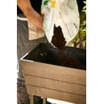 thumbnail image 5 of (2 pack) Keter Urban Bloomer 12.7 Gallon Raised Garden Bed and Outdoor Herb Garden Planter with Drainage Plug, Dark Grey, 5 of 17