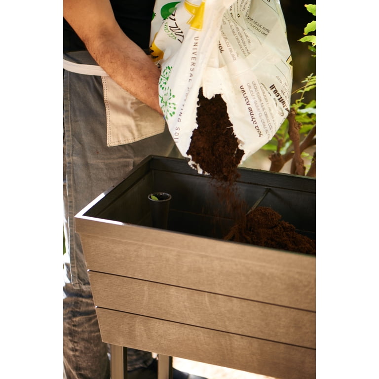 Keter Urban Bloomer Raised Garden Bed with Drainage, Dark Grey photo 4