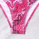 thumbnail image 5 of Traje de Baño de Tres Piezas para las Mujeres de Moda Casual Corbata Sexy Cintura Alta Cristal Beach Bikini Set, Poliéster, 5 of 9