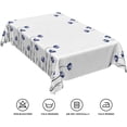 thumbnail image 6 of 60x84inches Floral Table Cloth Blue Flowers Leaves Line Art Decorative Tablecloth Washable and Reusable Fabric Table Cover for Kitchen Dining Room Wedding Holiday Party Indoor Outdoor Use, 6 of 7