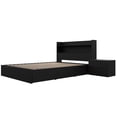 thumbnail image 1 of Nexera Harper Ensemble de Chambre de Rangement Réversible 3 Pcs, Noir, Double, 1 of 6