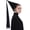 Black, variant on Womens Medieval Hennin Hat with Veil, Cone Pointy Hat for Party Wear Red Black One Size