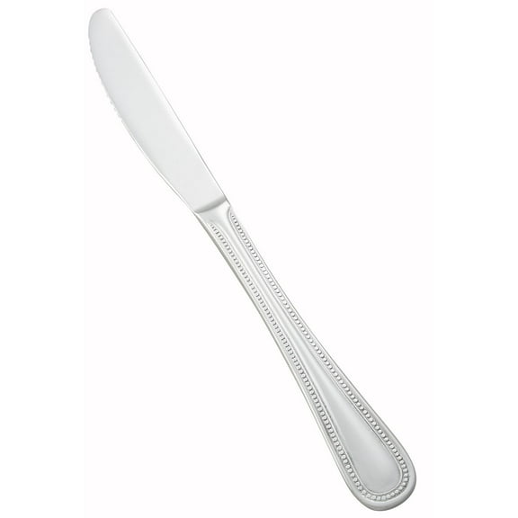 Winco 0005-08 Dots Mirror Finish S/S Dinner Knife - Dozen