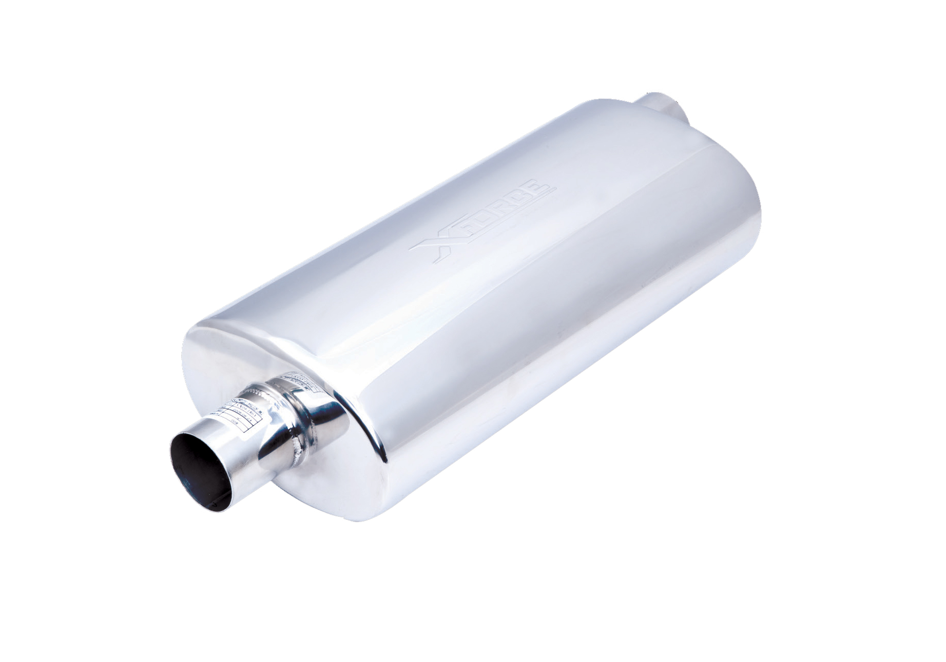 XForce VX091876 Stainless Steel Exhaust Resonator, Oval with 3" Inlet