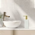 thumbnail image 2 of Unique Bargains 1 Pc Classic Square Soap Pump Dispenser for Laundry Rooms 350ml White Gold Tone, 2 of 6