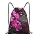 thumbnail image 1 of Fotbe Pink Blossoms Butterfly Bolsa Mochila con Cordón Estampada, Bolsa de Gimnasio Deportiva, Bolsa Cinch, Bolsa con Cordón para Hombres y Mujeres-Small, 1 of 6