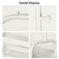 thumbnail image 3 of Portable Clothes Hanging Rack for Hanging Clothes, Rolling Garment Rack with Lockable Wheels & 2-Tier Storage Baskets, 3 of 8
