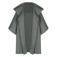 thumbnail image 4 of cfhntfmh Winter Coats for Women Front Open Oversized Cardigans Bell 3/4 Sleeve Jackets Plus Size Button Fall Hoodies with Pockets, 4 of 6