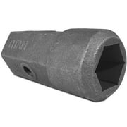 Titan Attachments Replacement Auger Bit Repair Hub 2" Female Hex, 5/8" and 3/4" Pin Holes, Easy Installation Weld-on