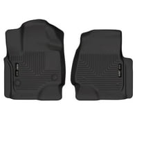 Husky Weatherbeater Floor Mats Fit 2018-2024 Ford Expedition MAX/Standard/Lincoln Navigator Front Black 2 Pc