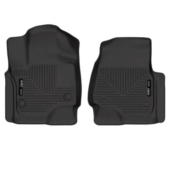 Husky Weatherbeater Floor Mats Fit 2018-2024 Ford Expedition MAX/Standard/Lincoln Navigator Front Black 2 Pc
