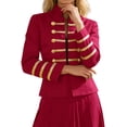thumbnail image 1 of Golden Double with Stand Collar for Performance - Elegant Court Style by for Drum Majorette Shows, 1 of 5
