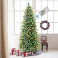 thumbnail image 5 of Alupssuc 5.5 ft Artificial Hinged Christmas Tree, Multi-Color LED Changing RGB Lights, Full PE & PVC Branch Tips，Remote Control Included, Ideal for Holiday Decorations, Parties, 5 of 6