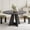 Black, variant on Farini 43" Round Dining Table, Modern Wood Kitchen Table with Metal Base, Seats 4, for Dining Room or Kitchen, Natural