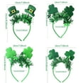 thumbnail image 3 of Cinvoph St. Patricks Day Headband Green Clover Headwear Shamrock Hat Head Bopper for Patrick Irish Festival Party Decor 7"x9", 3 of 3