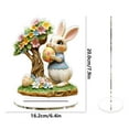 thumbnail image 3 of Fasiaou 2 Counts Easter Bunny Acrylic Tabletop Decoration Hollow Out Ornament for Holiday Home Office Desk Shelf, Festive Spring Decorations Gift, 3 of 5
