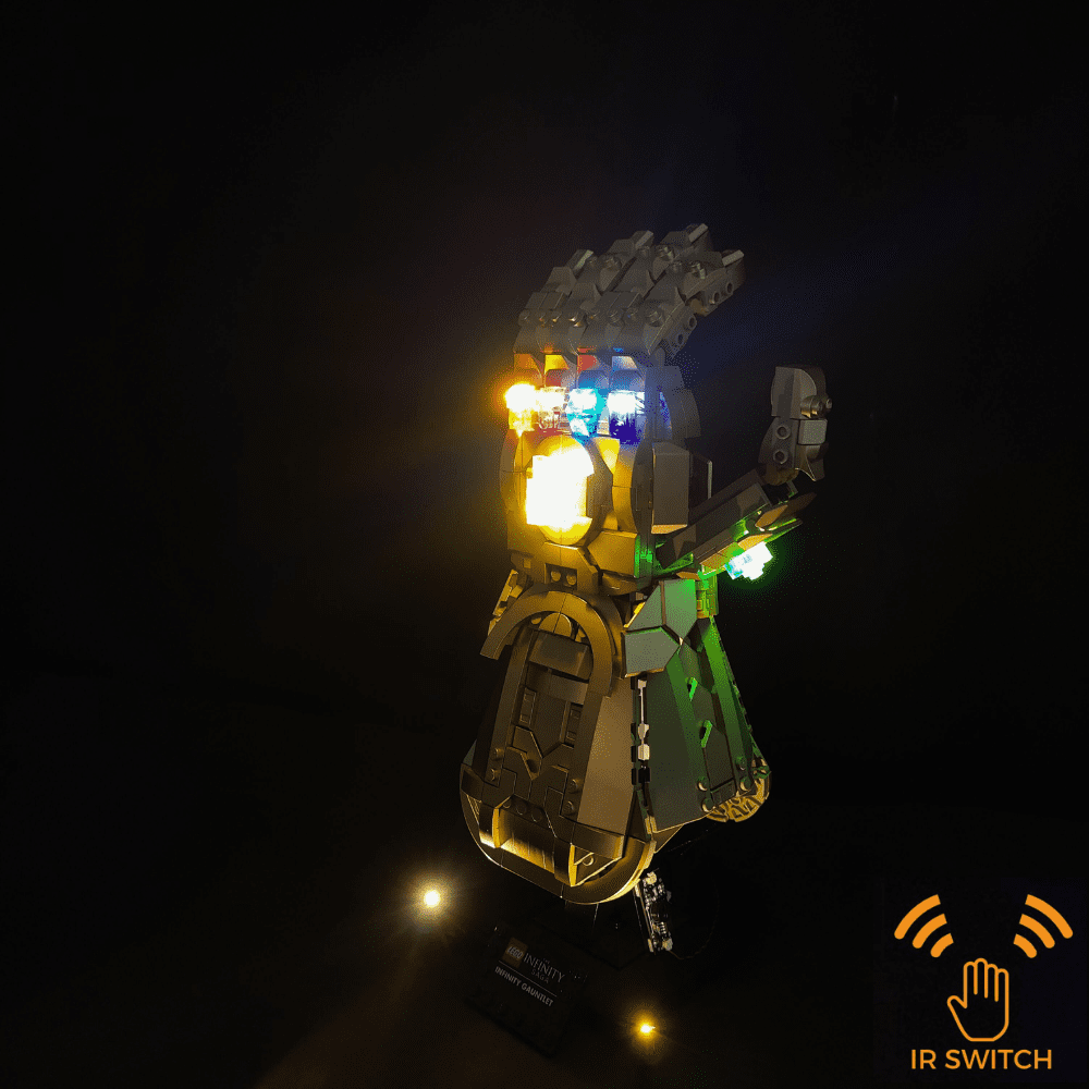 Light Building Set for IR Switch Light Kit 76191 Lego Marvel Iron Man Infinity Gauntlet - Led Lighting Building Set Compatible with Legos Building Blocks Model (Lego not Included, Only Light)
