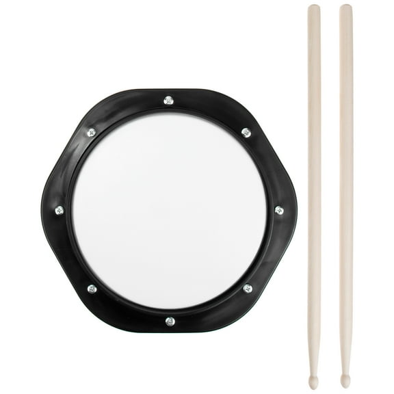 GOOHOCHY 1 Set Premium Drum Pad Drummer Basic Skills Practice Pad for Drum Set Drumsticks Pouch