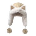thumbnail image 1 of Qarigey Poliéster Lindo 3 Orejeras Para Mujeres Y En Clima Acogedor Invierno Cálido Y Para Clima Frío Quedarse Con Para Mujeres Mujeres Sombreros caqui poco profundo, 1 of 6