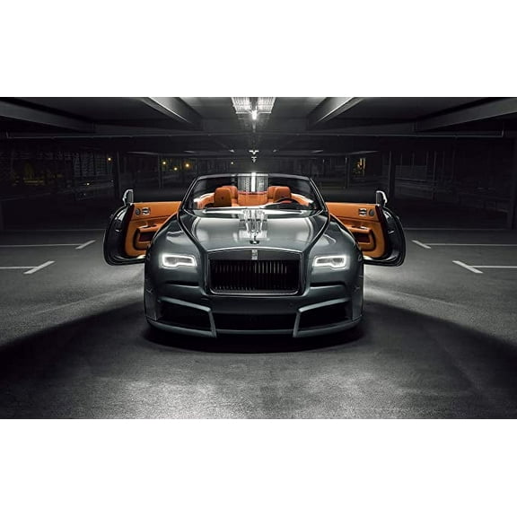 Iconic Arts Laminated 42x24 Poster: Rolls Royce Dawn Overdose by spofec 2017 4k Wide