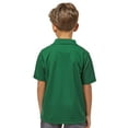 thumbnail image 3 of Paragon Youth Saratoga Performance Polo, Moisture-Wicking Microfiber Shirt, UPF 30+, Hunter Green, M, 3 of 5
