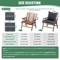 thumbnail image 6 of Ottowood Outdoor Deep Seat Cushions Set of 2, 24x24x4 Water-Repellent Patio Cushions, Dark Grey, 6 of 7