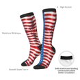 thumbnail image 5 of America Flag Pattern Knee High Socks for Women Long Leg Warmers Socks, 5 of 7