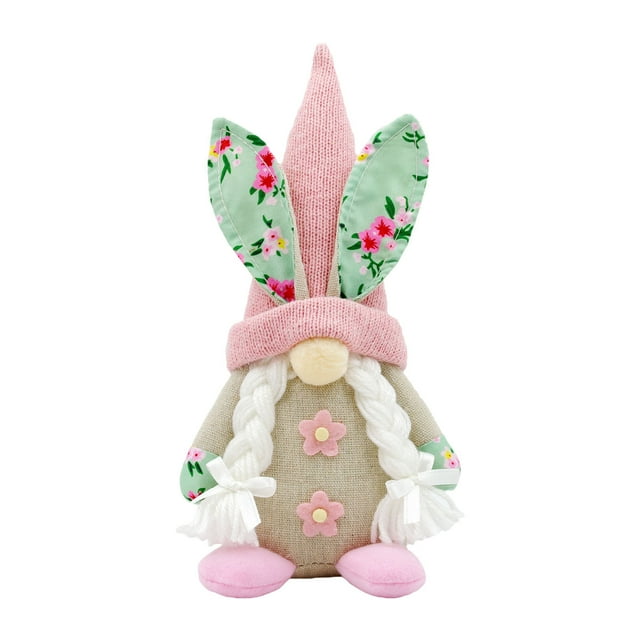 Easter Decorations Easter Bunny Gnomes Decorations for Home Indoor Tiered Tray Desk Easter Spring Easter Rabbit Centerpiece Table Decorations Funny Easter