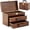 11 Inch, variant on 11 Inch Mini Wooden Tool Box with 2 Drawers and Top Storage, Portable Small Tool Chest with PVC Liners, Mini Tool Storage Box Organizer Makeup Box with Metal Latch Closure
