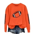 thumbnail image 2 of YVNAURA Oversized Winter Sweatshirt for Women Cotton Fleece Pullover Crewneck Long Sleeve Loose Fit Drop Shoulder Y2K Casual Fall Trendy Streetwear Outfits Top, Orange,XXL, 2 of 3