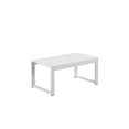 thumbnail image 2 of Benzara Idyllicly Flawless Anodized Aluminum Coffee Table , White, 2 of 2