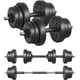 thumbnail image 1 of SONGMICS Juego de Mancuernas Ajustables, con Barra Adicional, 20 kg, para Hombres y Mujeres, Entrenamiento de Fitness, Levantamiento de Pesas en el Gimnasio de casa - 1 Par, Negro, 1 of 5