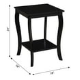 thumbnail image 6 of Convenience Concepts American Heritage Square End Table in Black Wood Finish, 6 of 8