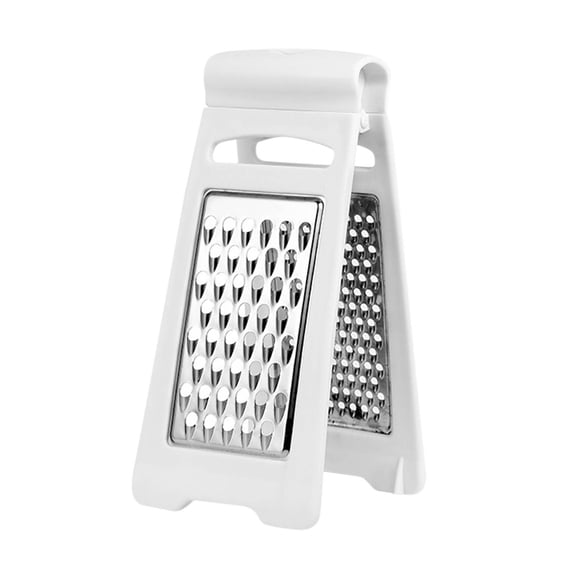 Stainless Steel Box Grater with Container | 2-Sided Kitchen Shredder for Vegetables, Cheese & Chocolate | Dishwasher Safe Food Grater with Ergonomic Handle & Non-Slip Base