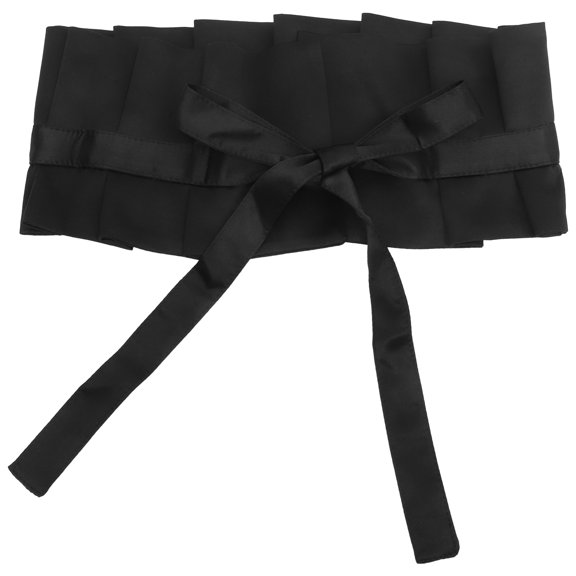 Supvox 1Pack Women Retro Wide Waist Belt Black Fabric Dress Belt for Formal Occasions