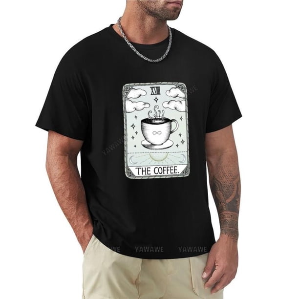 Camiseta con estampado de café para hombre camisa de manga corta para fanáticos deportivos de marca
