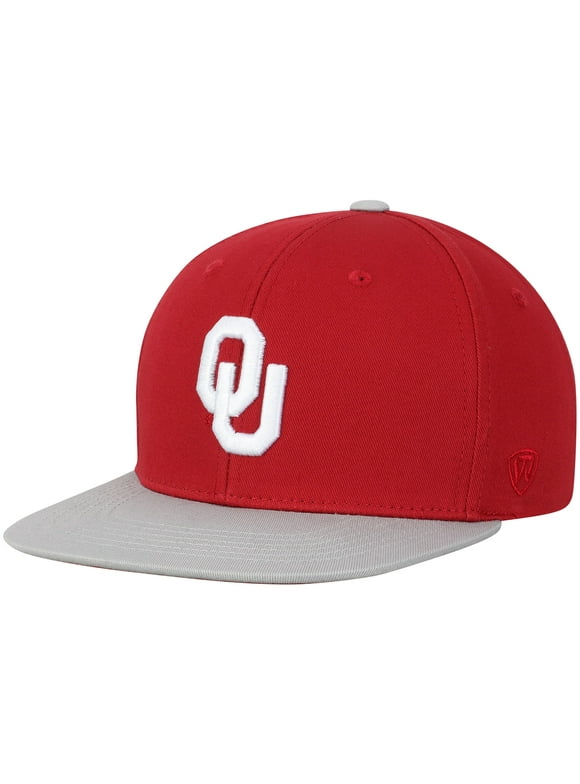 Youth Top of the World Crimson Oklahoma Sooners Maverick Snapback Adjustable Hat - OSFA