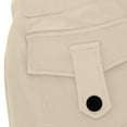 thumbnail image 7 of ABATAB Women's Cargo Shorts Ribbed Bermuda Casual Shorts Solid Drawstring Lightweight Hiking Shorts with Pockets, 7 of 7