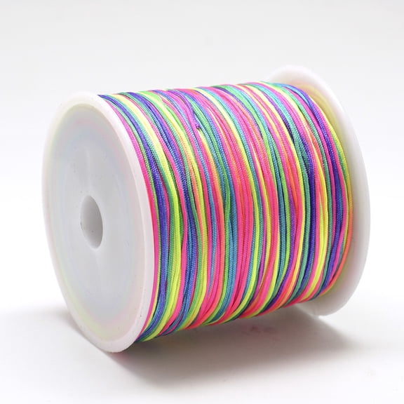 1 Roll Nylon Thread Chinese Knotting Cord Colorful 0.4mm about 174.98 Yards(160m)/RollDIY
