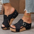 thumbnail image 2 of Fukaraa Open Toe Wedge Sandals 2025 Women's Beach Dressy Slides, 2 of 9