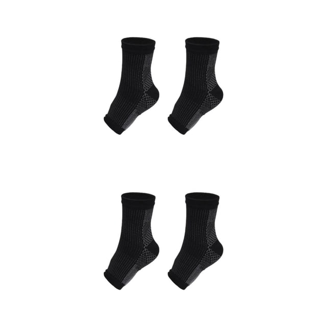 relayinert 2pairs Large Application Compression Manchon de Pied Antidérapant et Absorption de la Sueur Noir L/XL 2Set