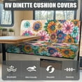 thumbnail image 4 of XYZCANDO Boho Flower RV Dinette Cushions Washable Camper Accessories Universal 2 Seat Couch Cover Comfortable Furniture Covers for Sofa and Loveseat Slipcovers for Women Easy to Install Pink, 4 of 7