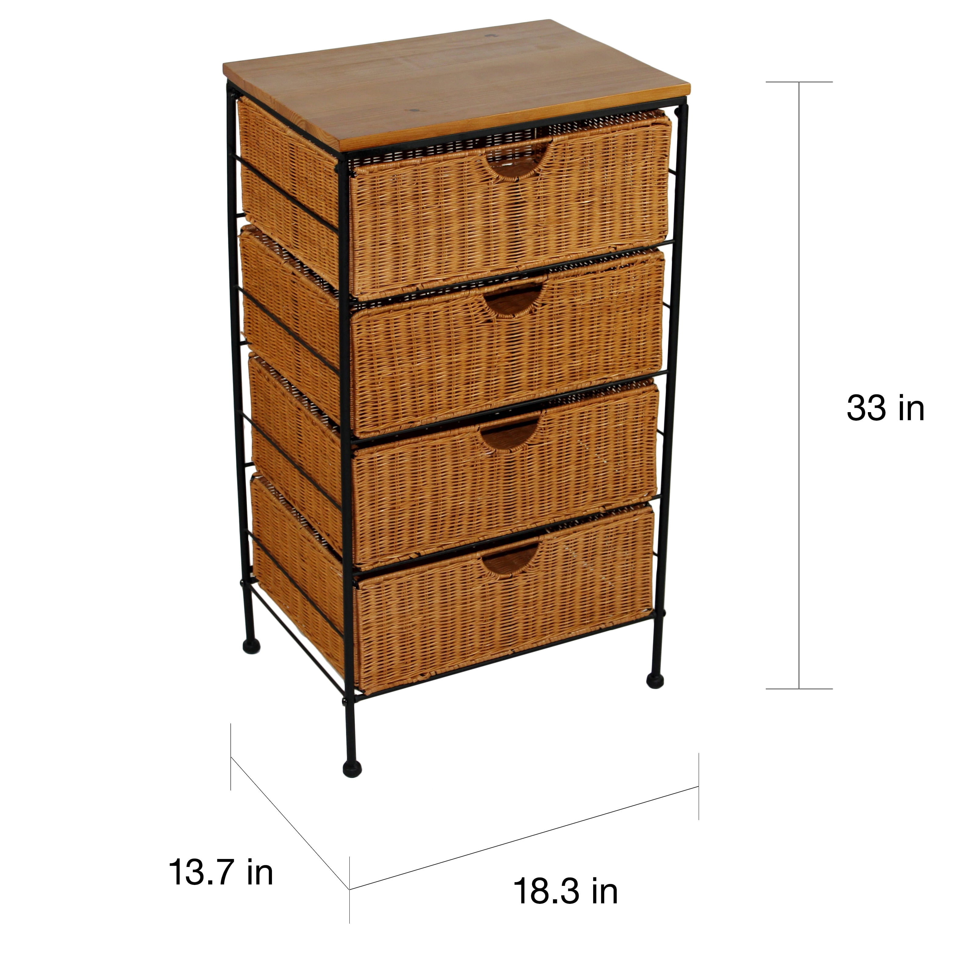 Kohl's Colton 4-Basket Storage Dresser (Mahogany)