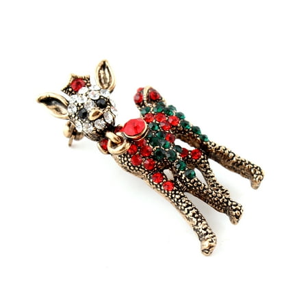 Clip Vintage Brooch Vintage Style Christmas Elk Brooch Breast Pins Clips Clothes Accessories Xmas Gifts ()