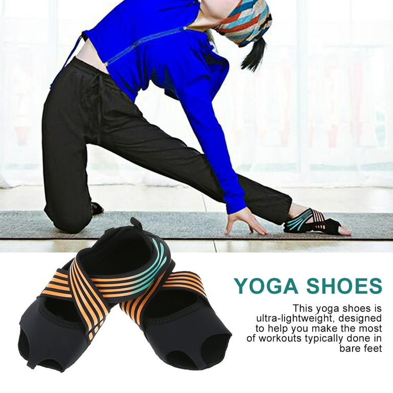 Dioche Women Yoga Non-slip Pilates Barre Soft Wrap Dance Training Shoes  Orange,Yoga Shoes