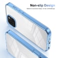 thumbnail image 5 of Compatiable with iPhone 15 Case Clear, Transparent Crystal Shockproof Phone Case, Slim Anti-Scratch Hard PC + Soft TPU Back Protective Cover Bumper Non-Slip Design For iPhone 15, Blue, 5 of 8