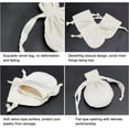 thumbnail image 2 of 12Pcs White Drawstring Velvet Bags Jewelry Pouches Bags for Wedding Birthday Christmas 3.94x3.15inch, 2 of 9